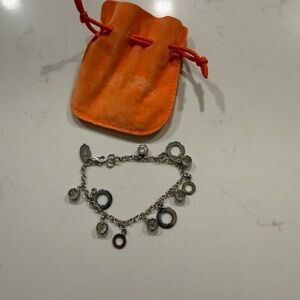 Folli Follie Elegant Silver Circle Charm with crystals Bracelet